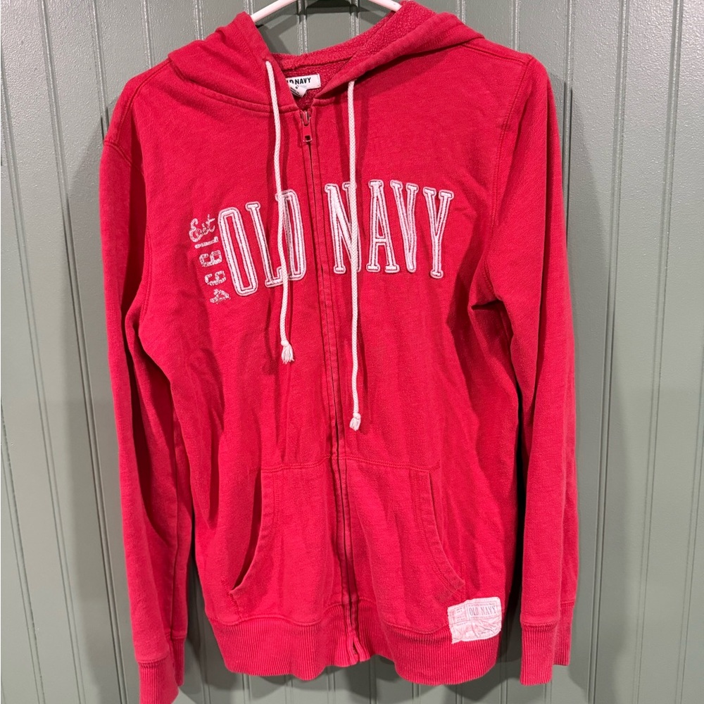 Old Navy Crimson Hoodie with White Accents